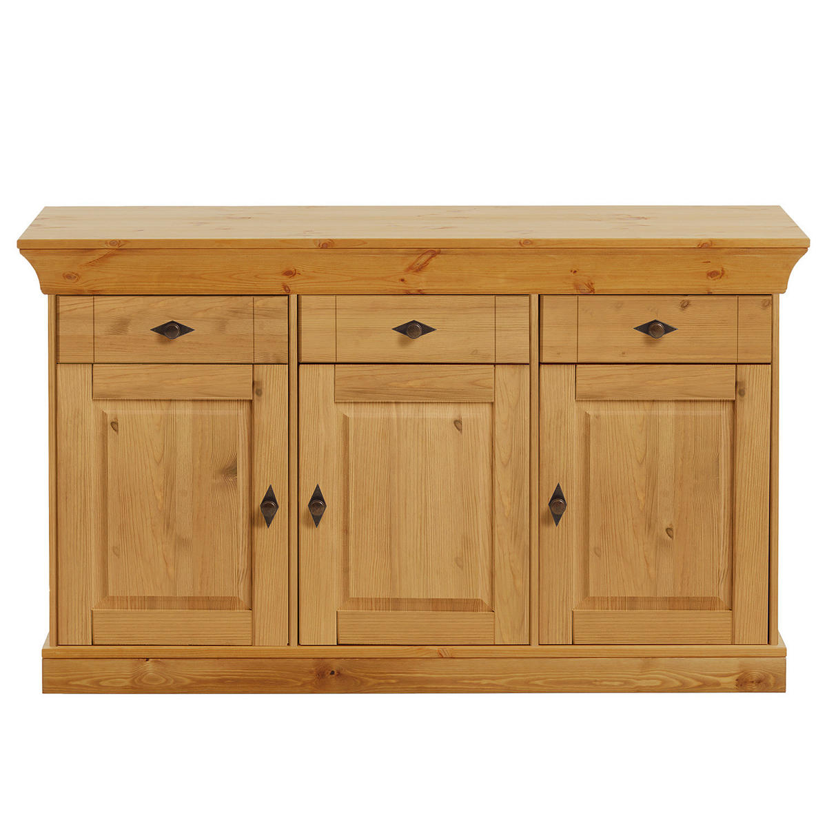 BUFFET - Kiefer massiv - Braun/Kieferfarben, Holz/Holzwerkstoff (143/197/45cm) - home24