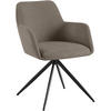 ESSZIMMERSTUHL Cord Taupe - Taupe/Schwarz, Textil/Metall (56/81/62cm) - CLP