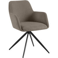 ESSZIMMERSTUHL Cord Taupe - Taupe/Schwarz, Textil/Metall (56/81/62cm) - CLP