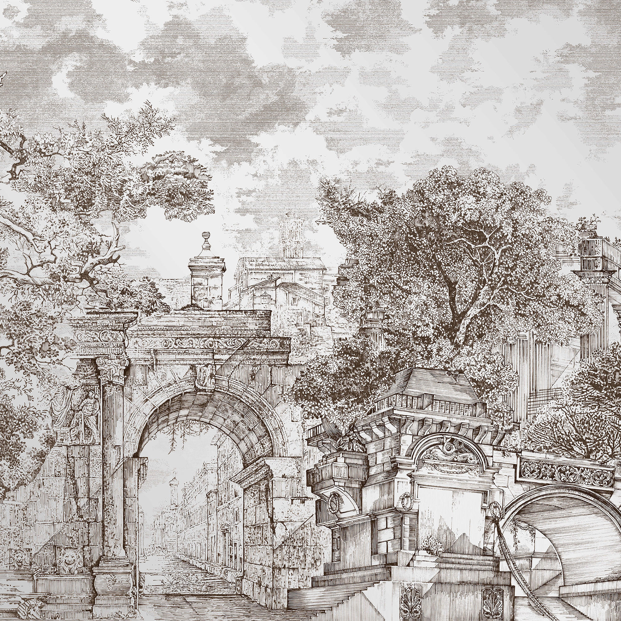 FOTOTAPETE Rivington Folly - Braun, Papier/Kunststoff (250/400cm) - Graham & Brown