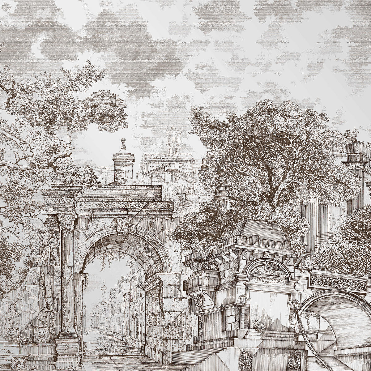 FOTOTAPETE Rivington Folly - Braun, Papier/Kunststoff (250/400cm) - Graham & Brown