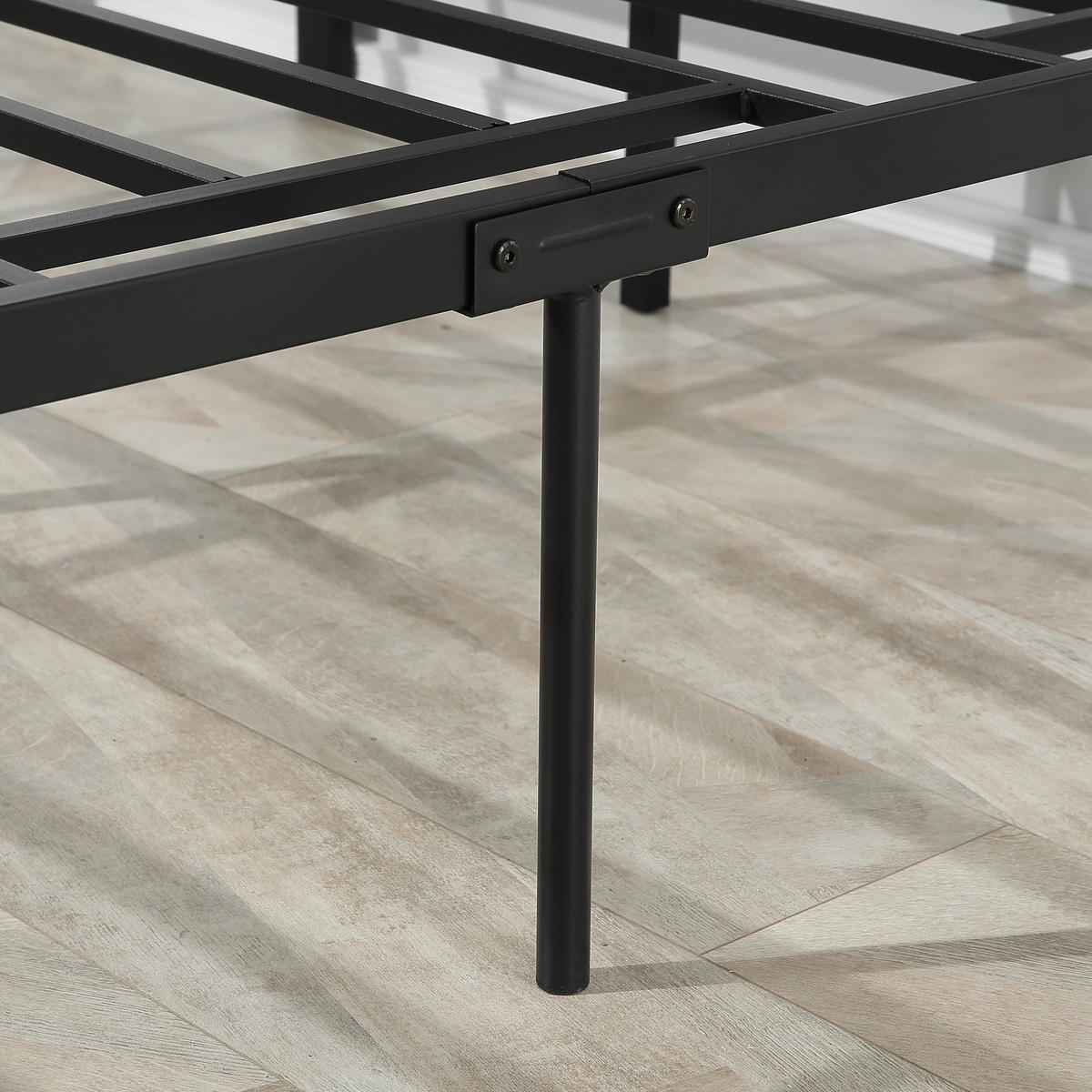 BETT 140x190 cm DE-14645 mit Kopf- & Fußteil aus Stahl Dunkelholz - Braun, Metall (140/190cm) - ComfortXL