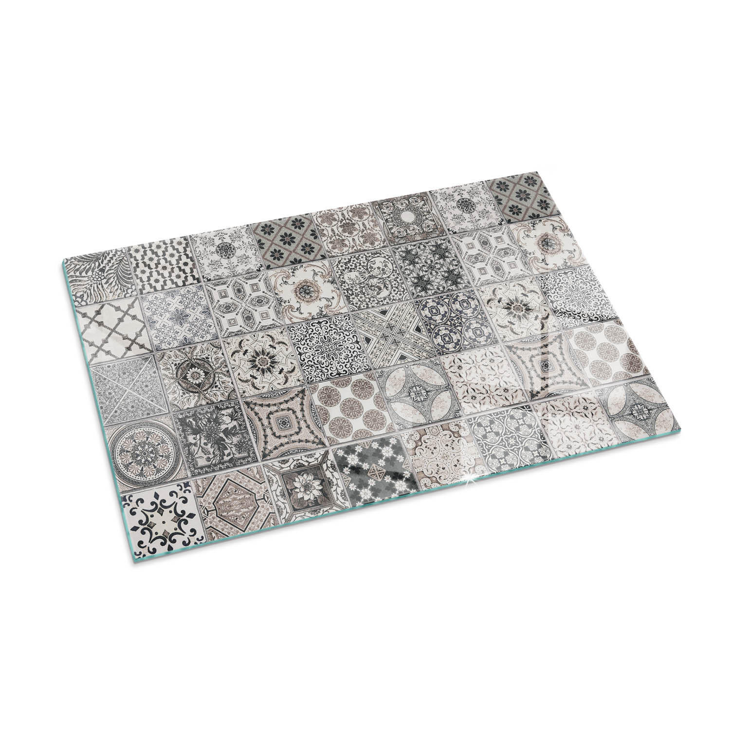 GLASPLATTE für Kamin 100x70 cm Schwarz - Schwarz, Glas (100/70/0.4cm) - ArtPrintCave