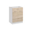 KÜCHENUNTERSCHRANK D60 2D 1SZ sonoma licht - Sonoma Eiche, Holzwerkstoff (60/82/44cm) - roe furniture