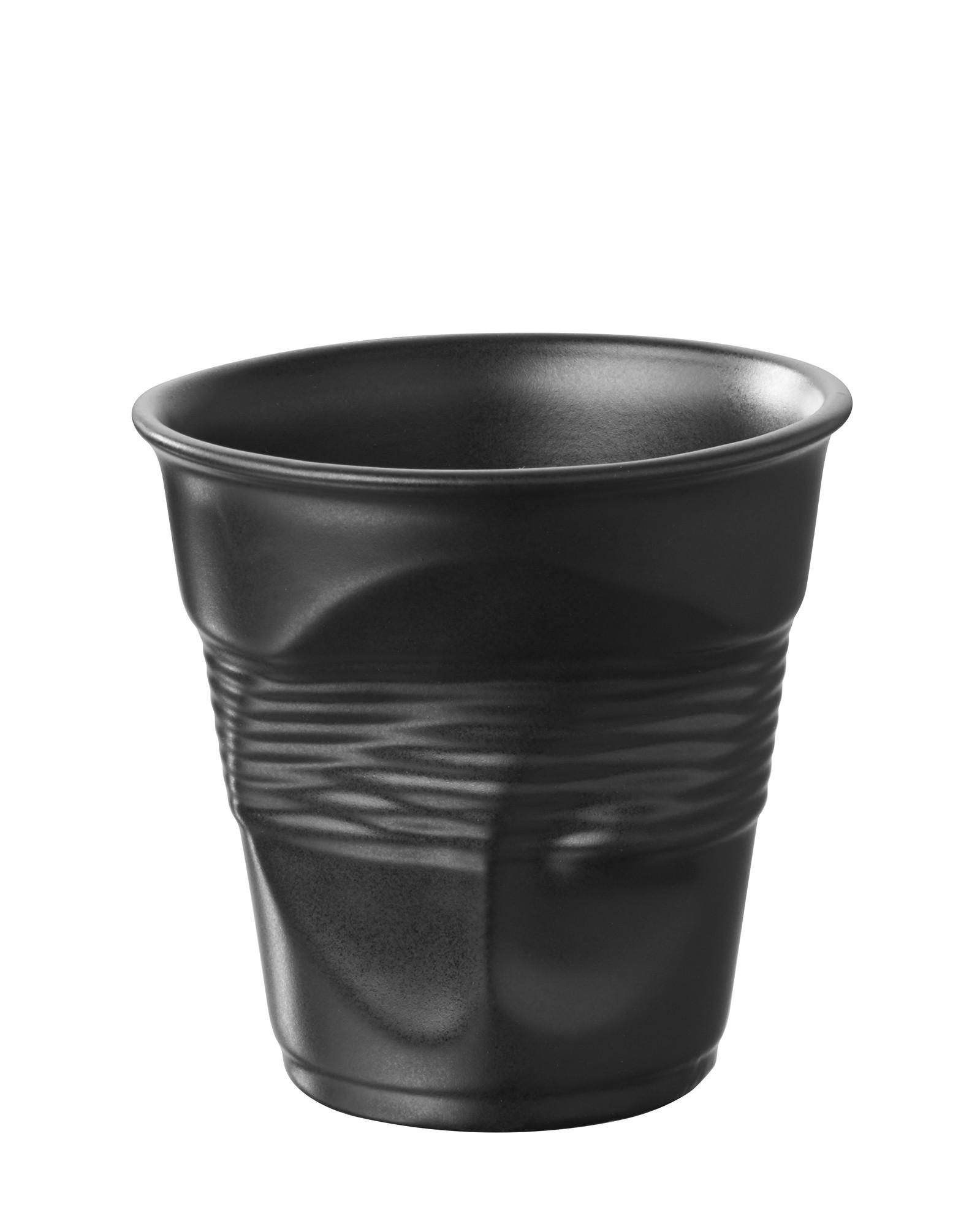 KNICKBECHER Cappuccino 0,18l Mattschwarz - Schwarz, Keramik (0.18L) - Revol Porcelaine France