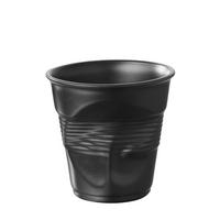 KNICKBECHER Cappuccino 0,18l Mattschwarz - Schwarz, Keramik (0.18L) - Revol Porcelaine France