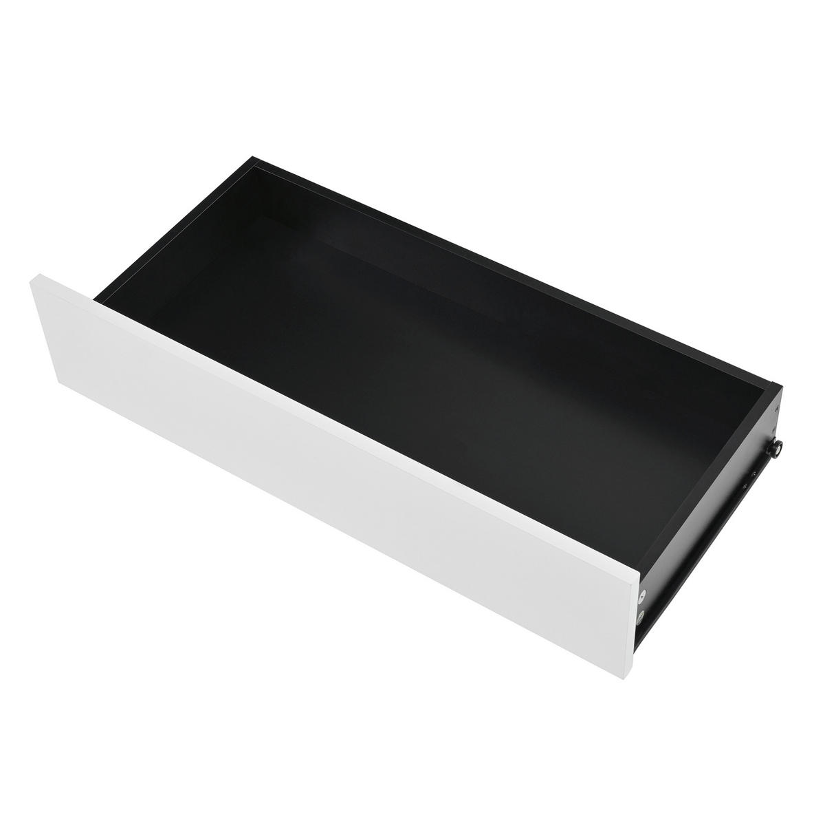 SCHUHSCHRANK 105/39,5/86 cm mit LED-Beleuchtung, verstellbaren Böden und Schubladenfach, Schwarz-Weiß - Schwarz, Holzwerkstoff (105/86/39.5cm) - Redom