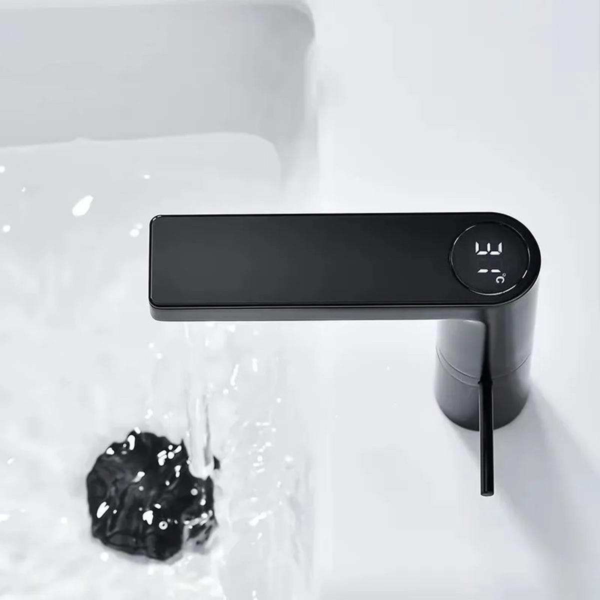 WASCHBECKENARMATUR Rea Amar Lcd Black Low - Schwarz, Metall (4.2/14.5/16cm) - REA