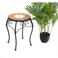 BLUMENHOCKER Merano 37 cm Rund - Schwarz, Metall (26/37/26cm) - DanDiBo