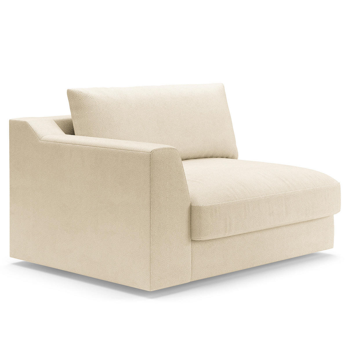 BIG-SOFA - Creme, Kunststoff/Textil (274/90/112cm) - home24