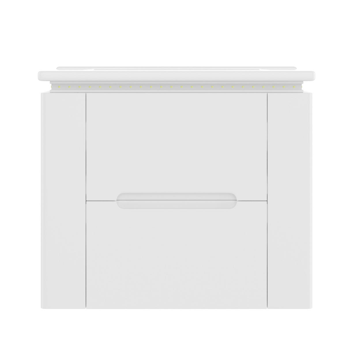 WASCHTISCH mit Hängeschrank 60 x 46 x 48,5 cm Weiß - Weiß, Holzwerkstoff (46/48.5/61cm) - Beauniv