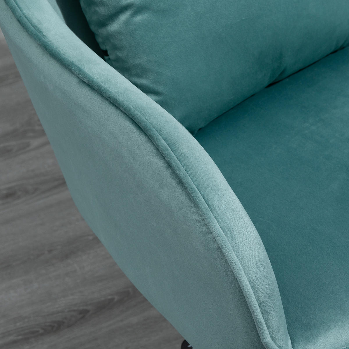 DREHSTUHL, ergonomisch gepolstert mit Samtoptik, Lendenkissen mit Massage, 57/70/78-86 cm, Grün - Grün, Kunststoff (70/86/57cm) - Redom