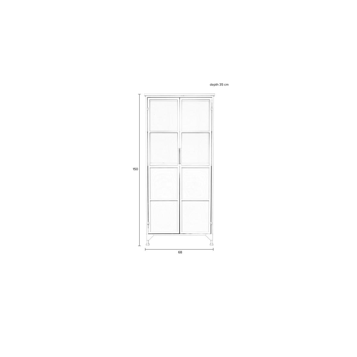 AUFBEWAHRUNGSSCHRANK Miya Hochschrank aus Weiß - Weiß, Metall (35/150/68cm) - Housecraft Living