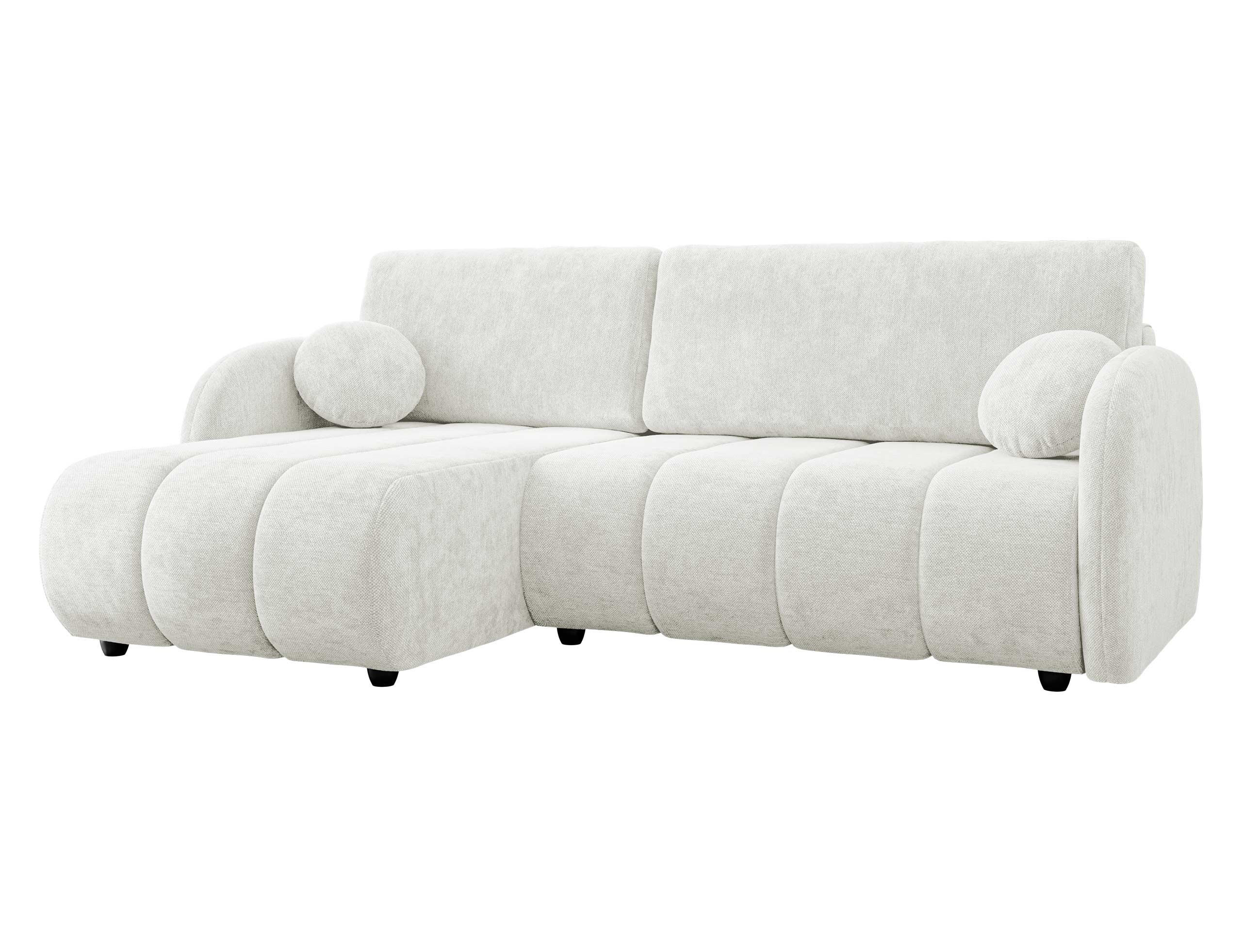 ECKSOFA Zara 2rLC - Creme/Schwarz, Holz/Kunststoff (233/160cm) - MIRJAN24