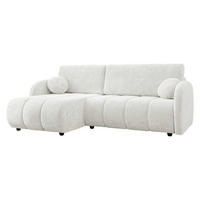 ECKSOFA Zara 2rLC - Creme/Schwarz, Holz/Kunststoff (233/160cm) - MIRJAN24