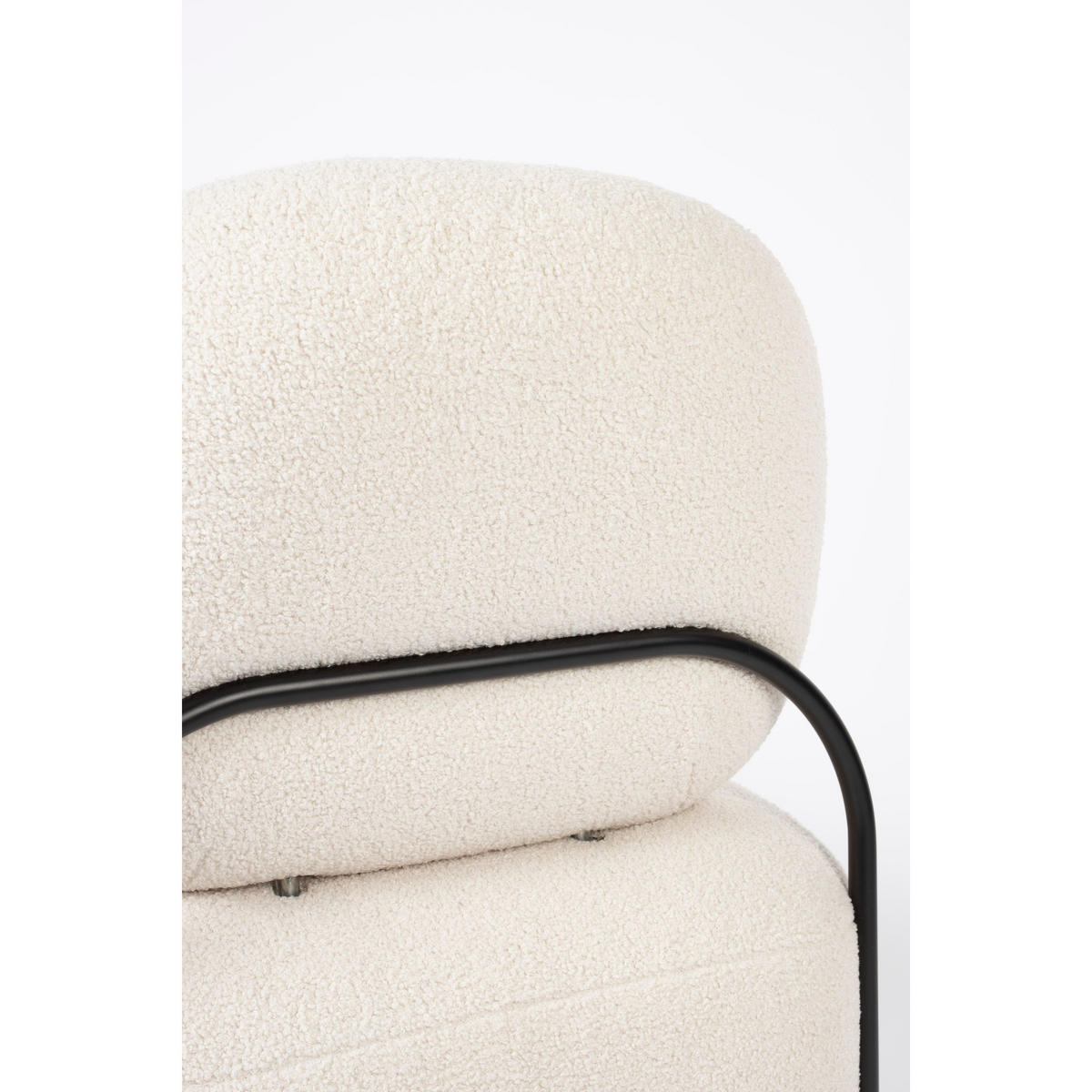 LOUNGESESSEL aus Bouclé-Stoff - POLLY - color_white_ivory - Ecru/Creme, Textil (72/77/66cm) - Drawer