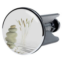 WASCHBECKENSTÖPSEL Balance - Beige, Kunststoff/Metall (4/7/7cm) - Sanilo