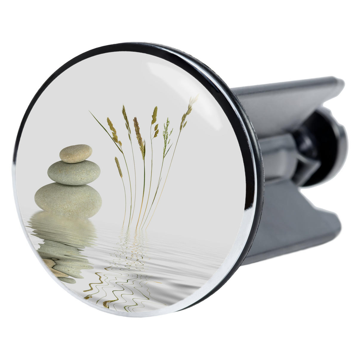 WASCHBECKENSTÖPSEL Balance - Beige, Kunststoff/Metall (4/7/7cm) - Sanilo