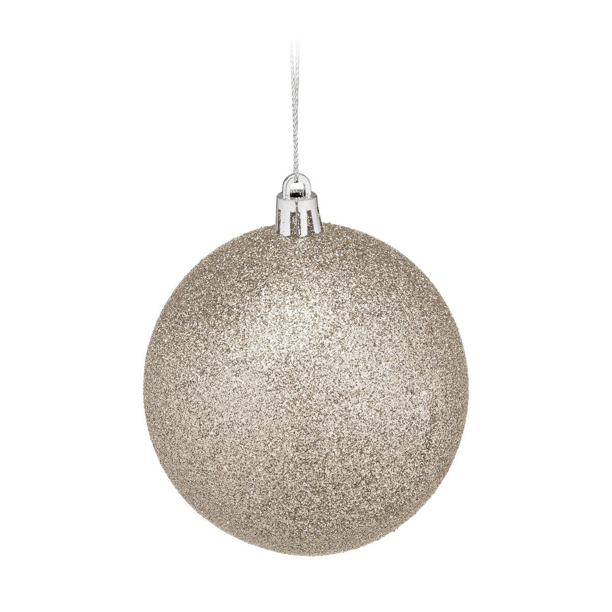 110-TLG.WEIHNACHTSKUGELN-SET - Beige, Kunststoff (8/9/8cm) - Relaxdays