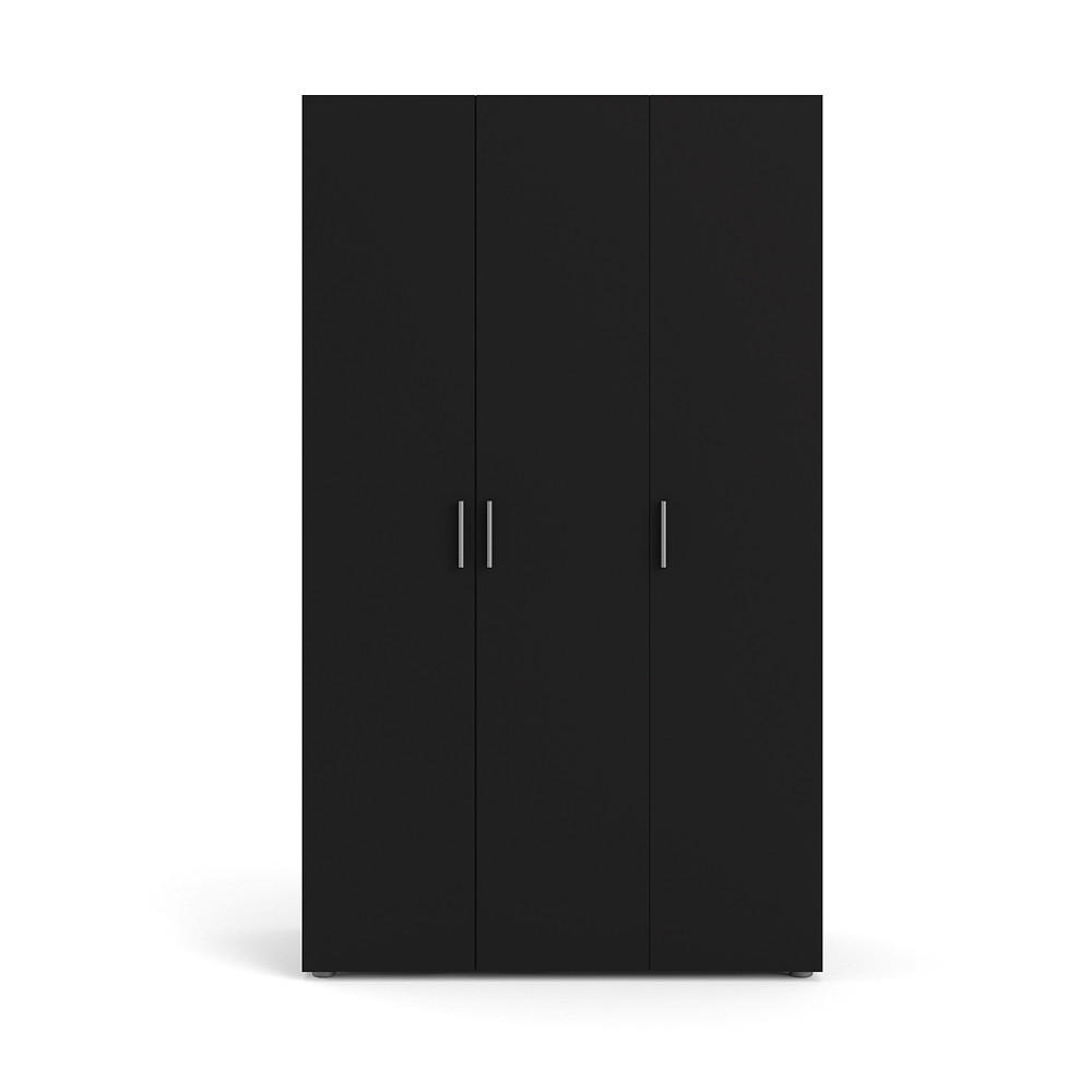 ebuy24 Kleiderschrank Schwarz 118x201x50 cm