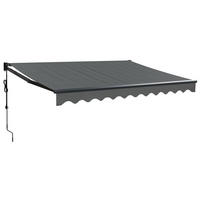 ELEKTRISCHE Markise mit Kurbel Anthrazit 3x2,5 m - Anthrazit, Textil (300/250/300cm) - furnicato