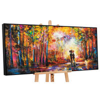 GEMÄLDE Erschaffung Schattenfugenrahmen Schwarz 100x50 cm - Schwarz, Holz (100/50cm) - YS-art gallery