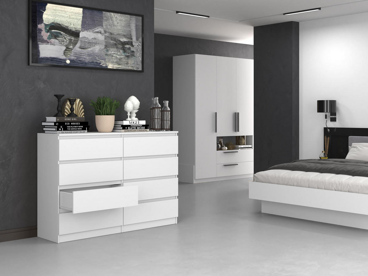KOMMODE MALWA M8 140 - WEISS - Weiß, Holzwerkstoff (138/97/40cm) - CDF