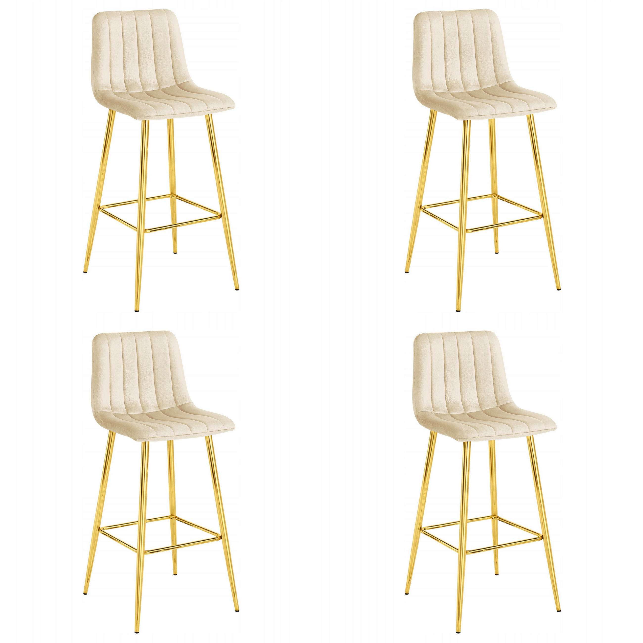 BARHOCKER Beige 43x49 cm POZZA Ergonomisch - Beige, Metall (43/46/49cm)