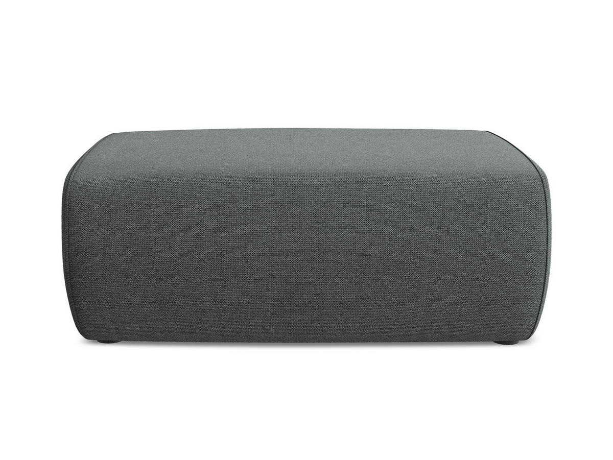 POUF Strukturstoff Stoff Grau - Schwarz/Grau, Kunststoff/Textil (102/40/62cm) - Makamii
