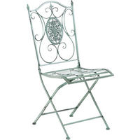 GARTENKLAPPSTUHL Metall Antik-Grün - Grün, Metall (42/91/49cm) - CLP