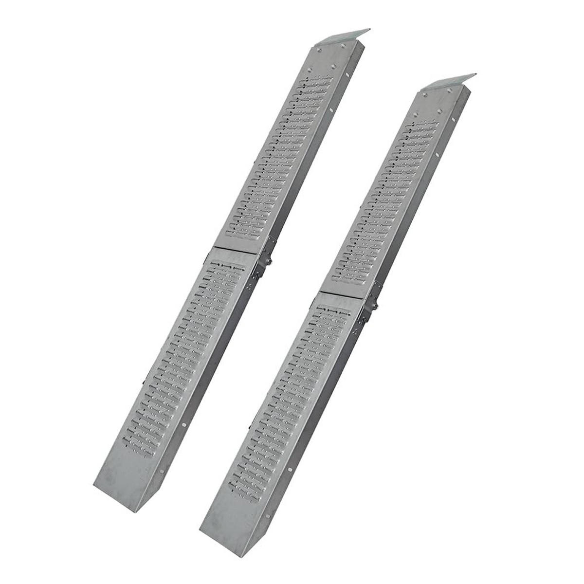 AUFFAHRRAMPE 2er-Set Schwerlastrampe Titan klappbar 22,5x165x4,5cm Traglast 200kg Verzinkt - Silberfarben, Metall (4.5/165/22.5cm) - PROREGAL