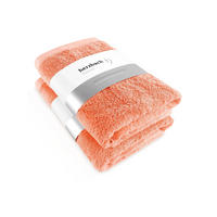 DUSCHTUCH 2er Set Pura Coral - Koralle, Textil (70/140cm) - Herzbach Home