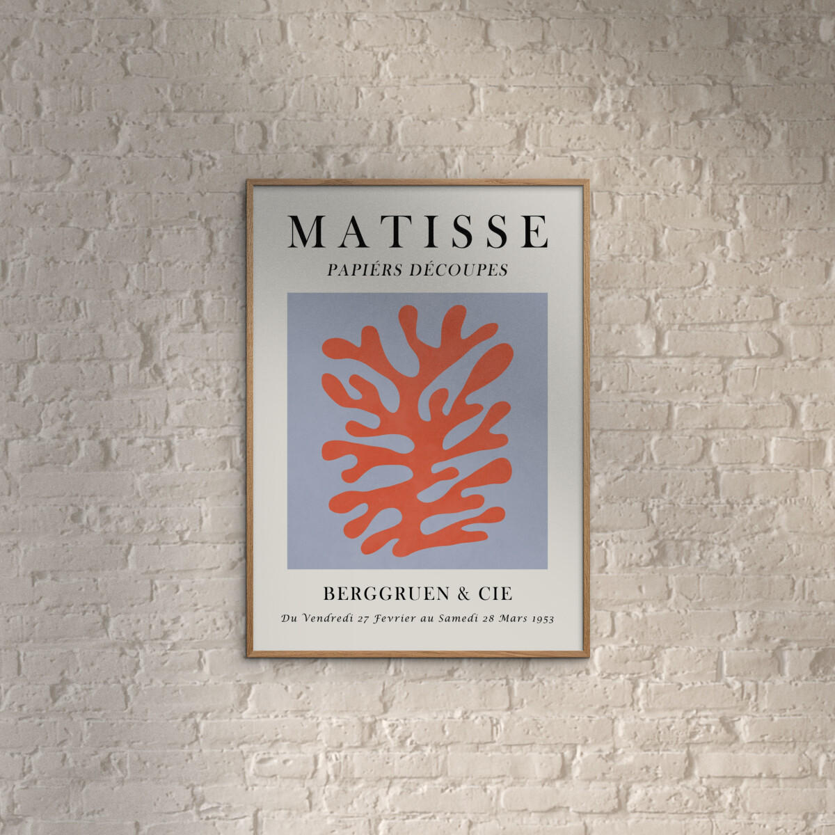 POSTER mit Rahmen Vitor Costa - Matisse floral Poster 8 - Eichefarben/Multicolor, Holz/Papier (50/70cm) - Poster&Frame