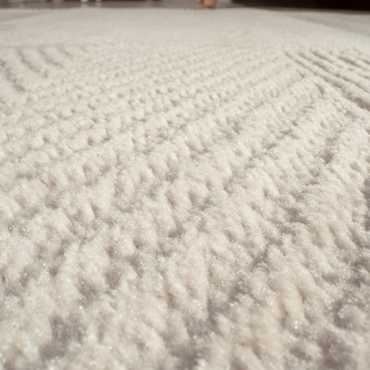 TEPPICH Kurzflor Unifarben Wohnzimmer schmutzabweisend Creme Rechteckig 160x220 - Creme, Textil (160/220cm) - KADIMA DESIGN