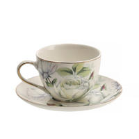 TASSE MIT UNTERTASSE Arrosa - Weiß, Keramik (14.5/7/14.5cm) - home&you