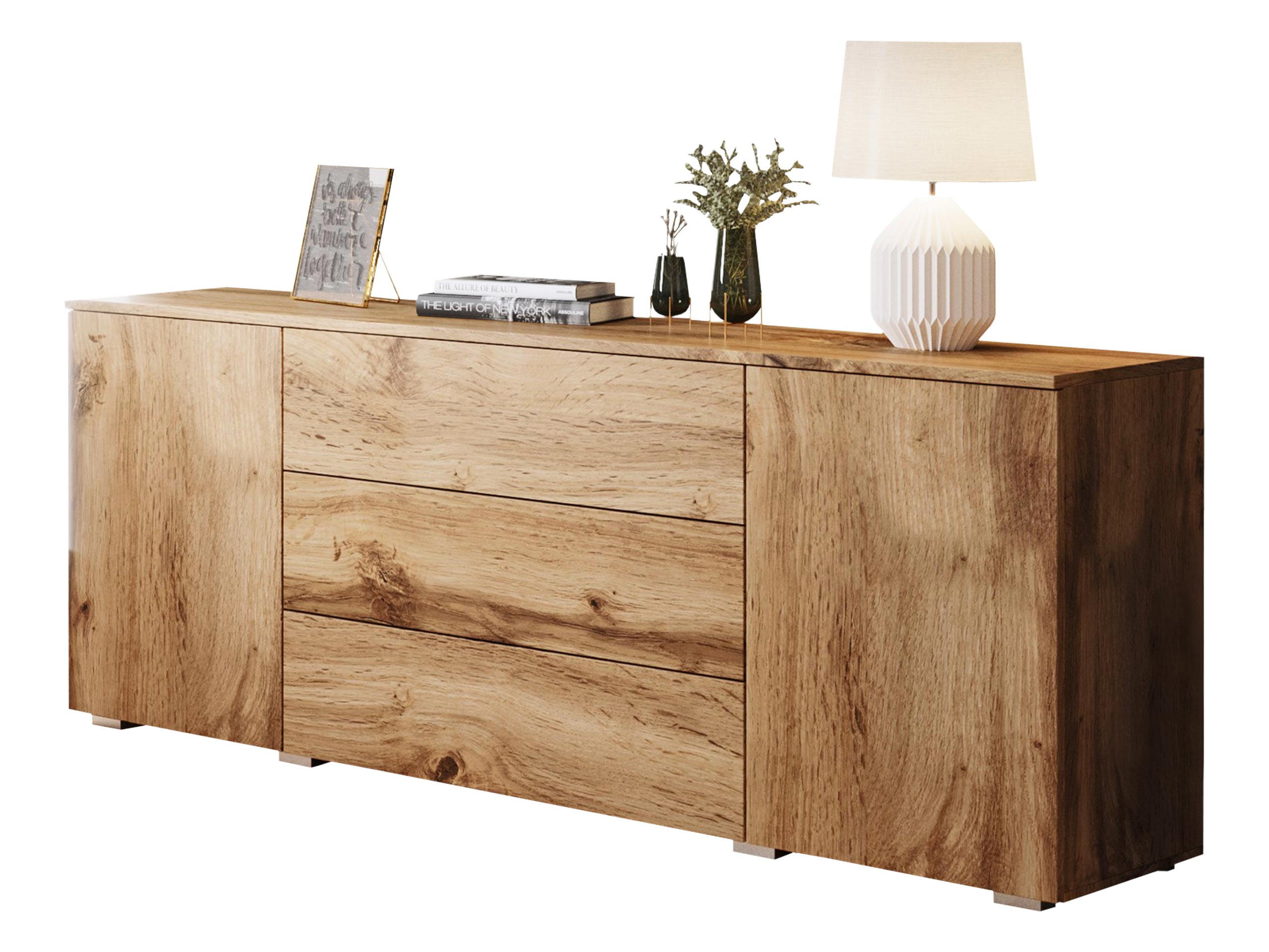 KOMMODE Paris 150 - Eiche Wotan, Holzwerkstoff (150/68/39cm) - MIRJAN24