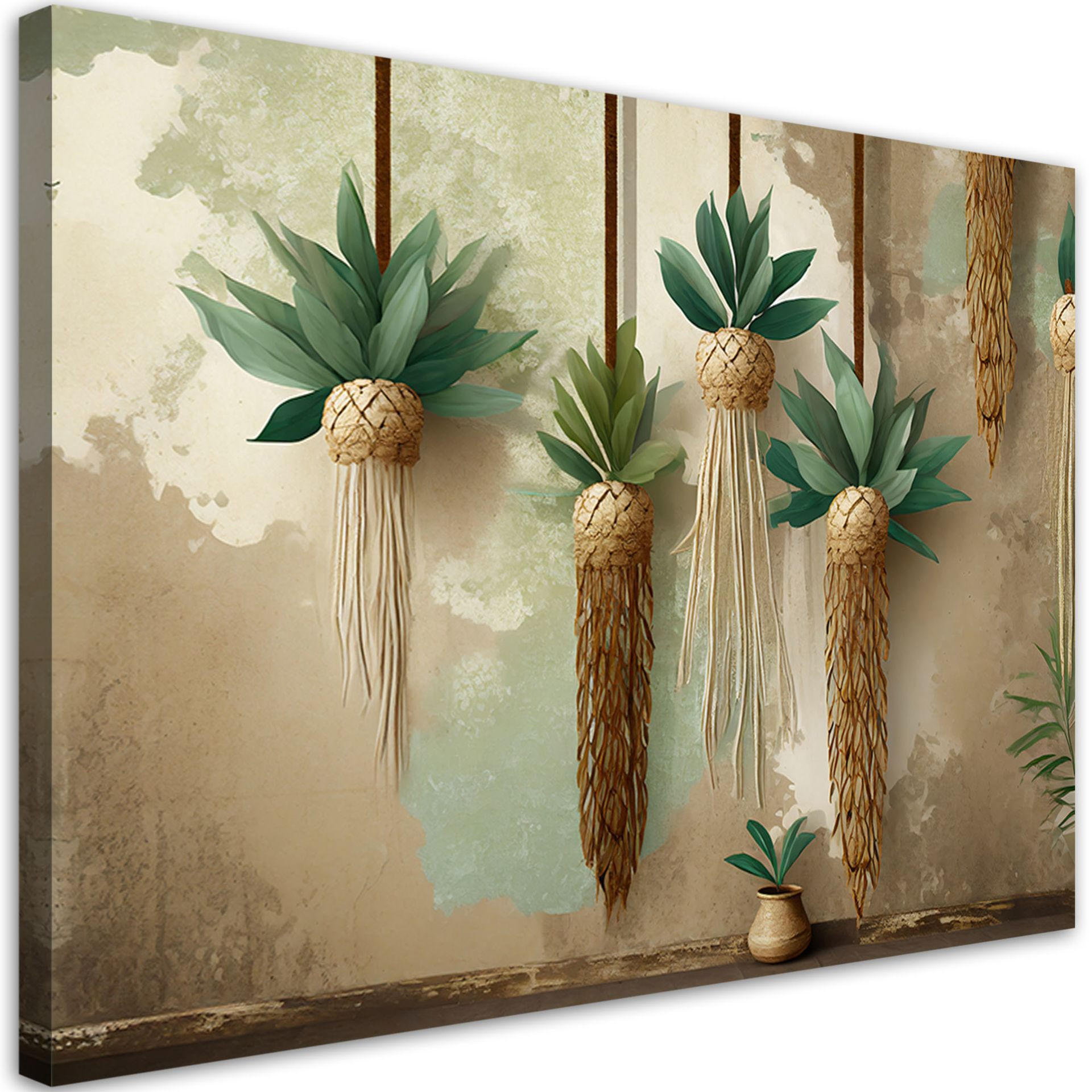 KUNSTDRUCK Grün 120/80 cm - Grün, Textil (120/80cm) - KUNSTLOFT