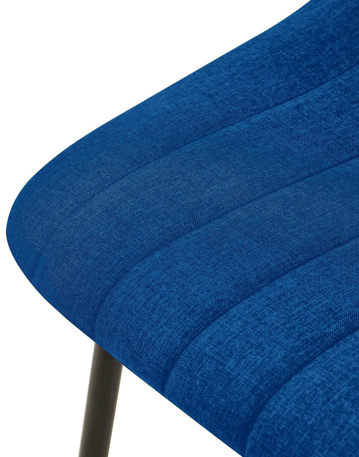 STUHL Stoff Blau - Blau/Schwarz, Textil/Metall (45/88/53cm) - CLP