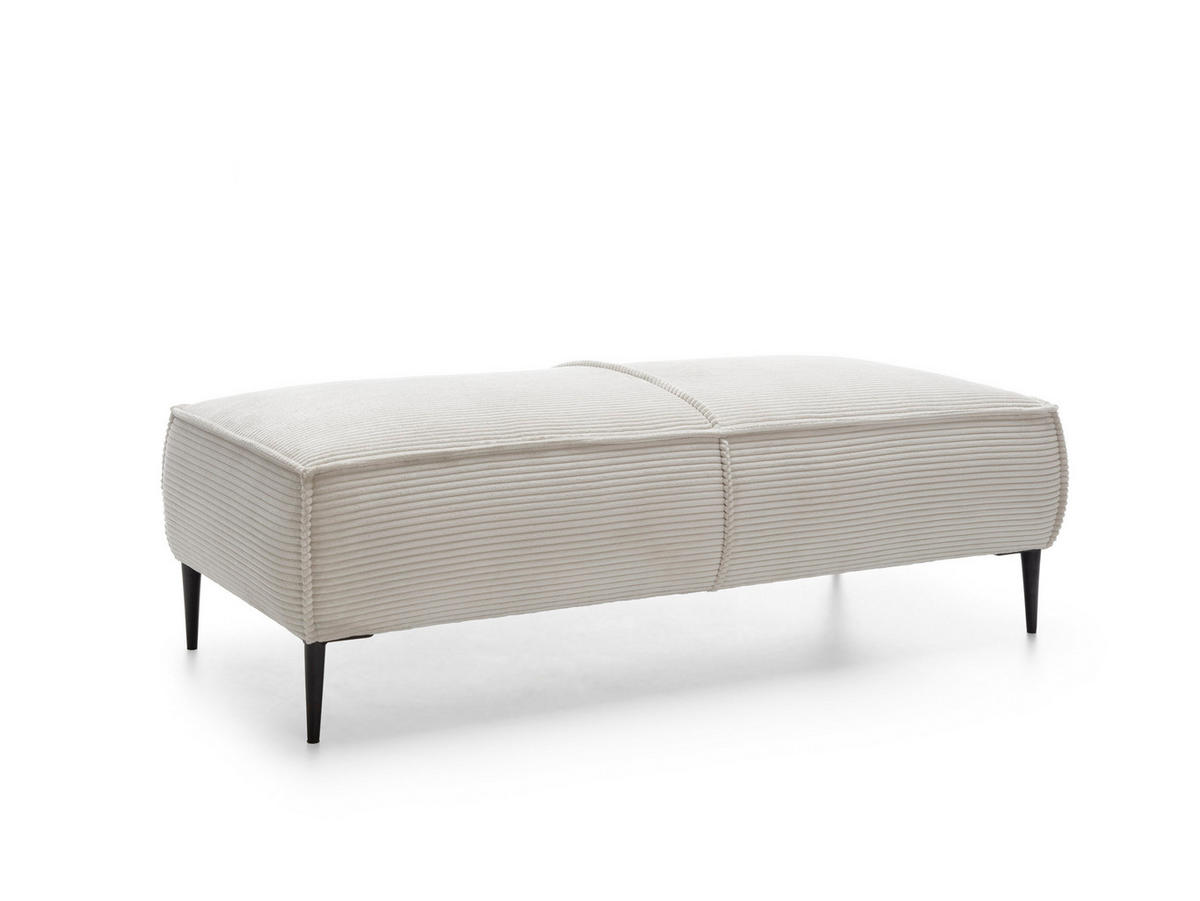 MASSENO Sitzhocker DUNA, Modern Polsterhocker, Fußhocker Creme - Creme, Holzwerkstoff/Kunststoff (65/44/140cm) - MASSENO