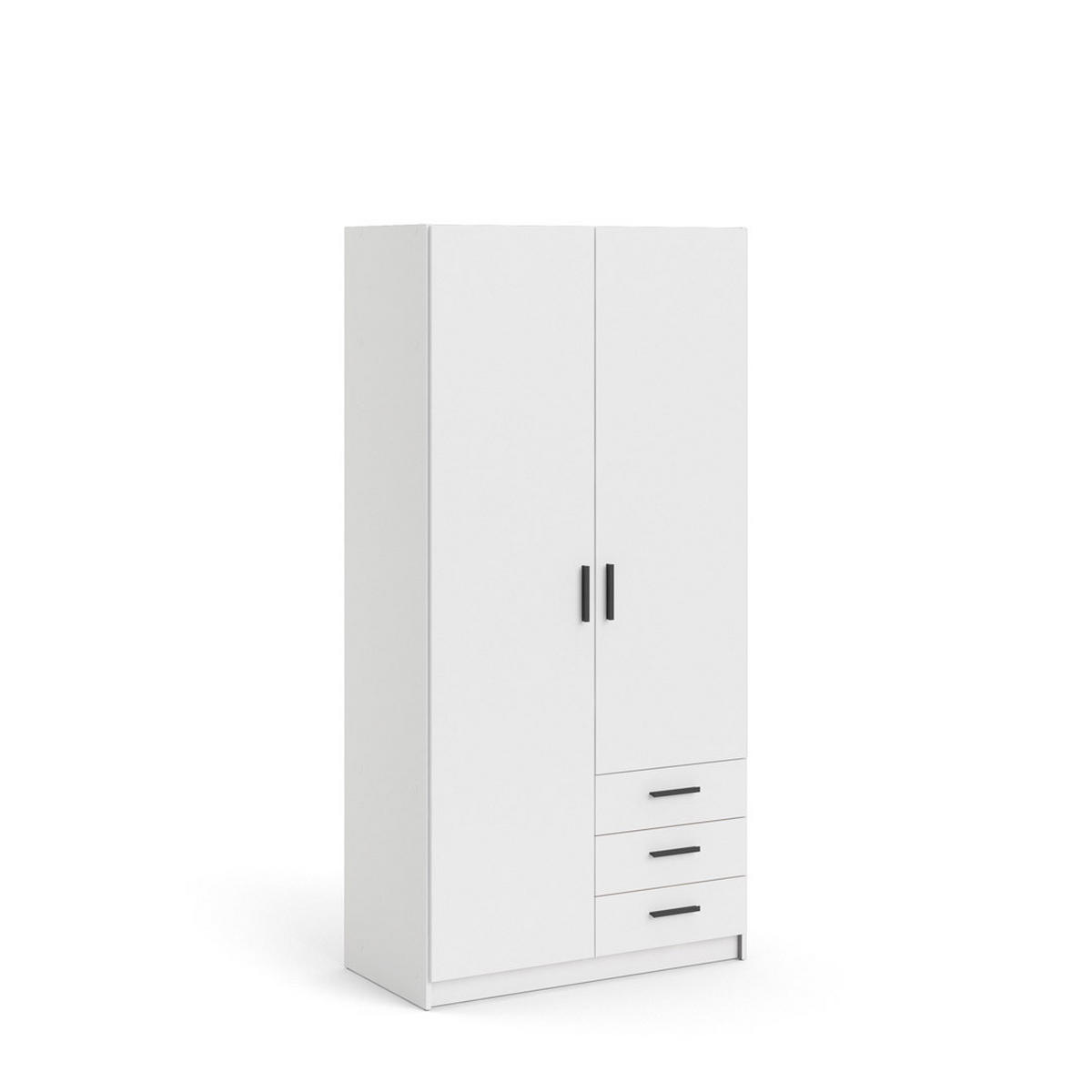 KLEIDERSCHRANK weiß - Weiß, Holzwerkstoff (99/201/50cm) - ebuy24