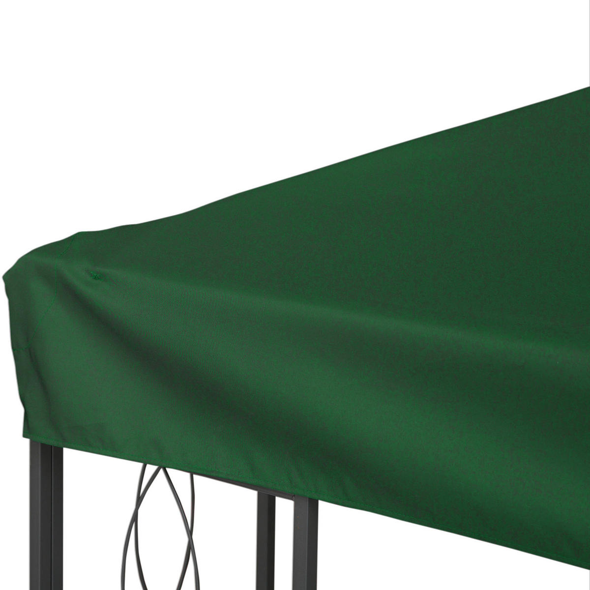 PAVILLON-ERSATZDACH von Outsunny 3x4 m, Doppeldach-Design, wetterfestes Polyester-Ersatzteil für Partyzelt und Gartenpavillon, Grün - Grün, Textil (300/20/400cm)