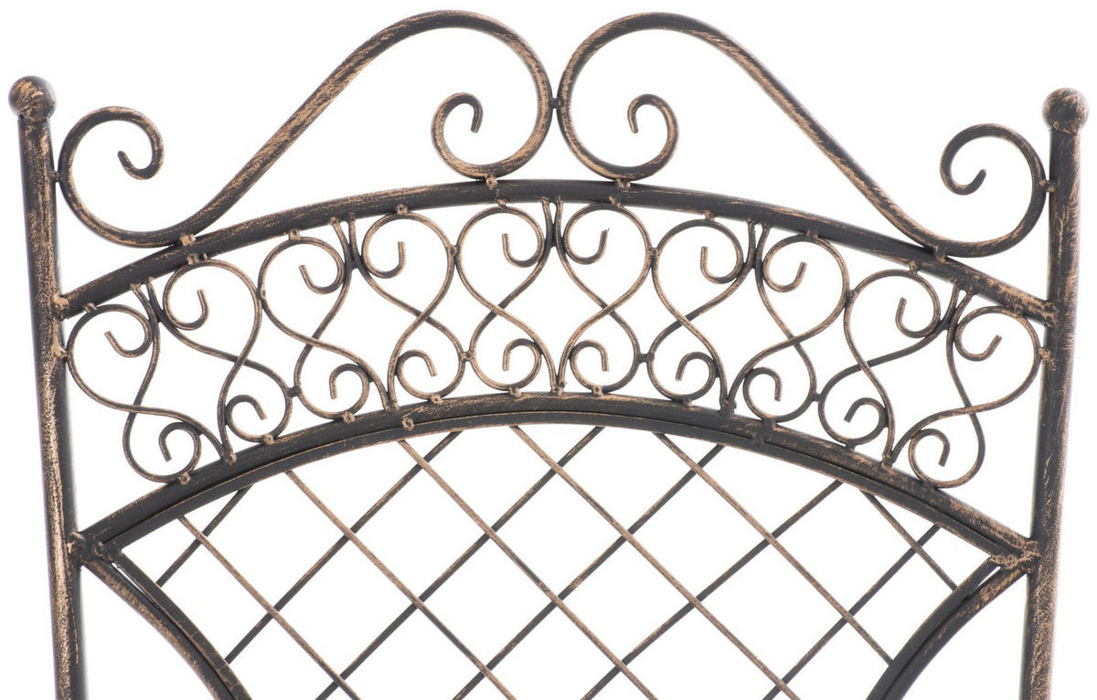 GARTENKLAPPSTUHL Metall Bronze - Bronzefarben, Metall (42/94/40cm) - CLP