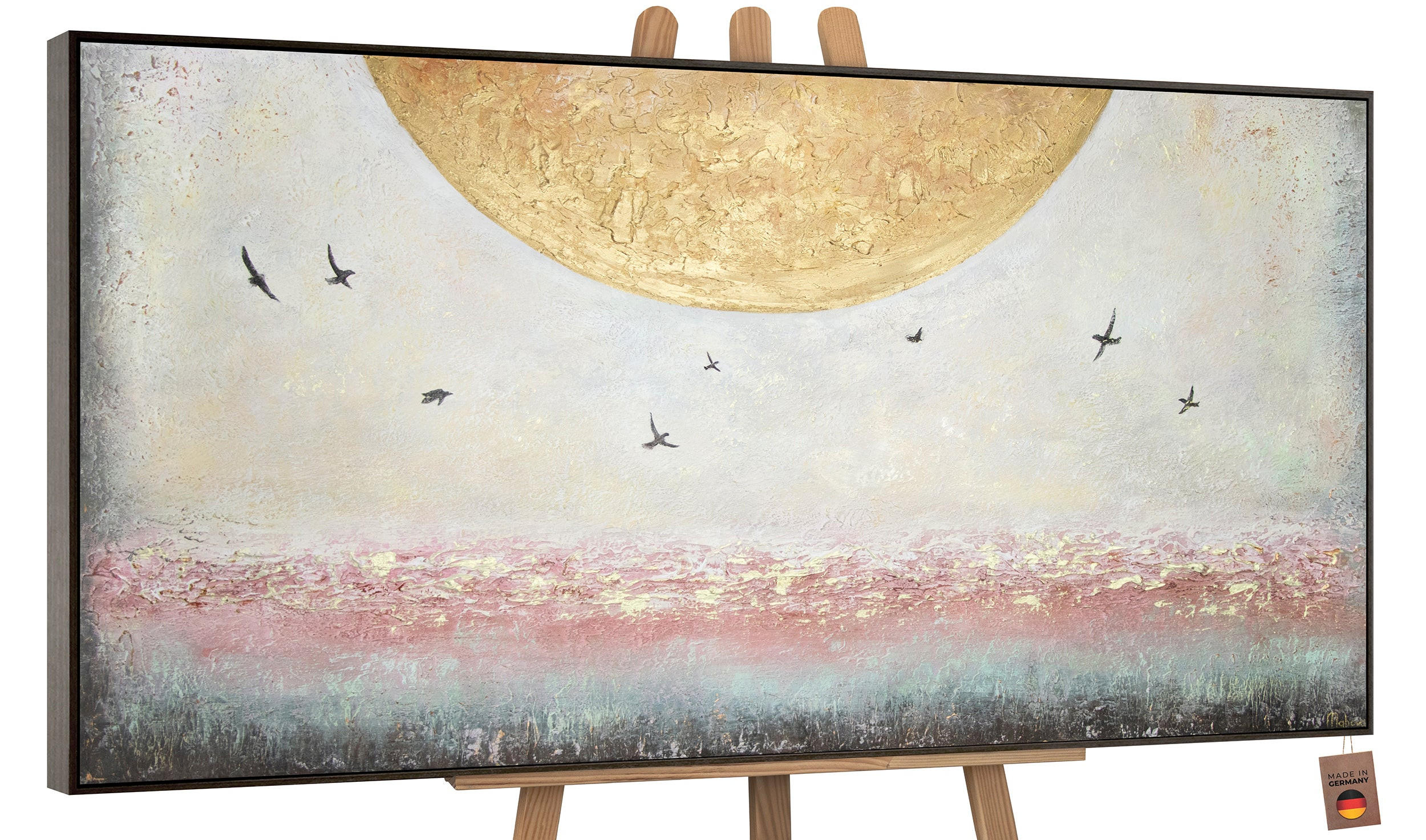 GEMÄLDE Sonnenenergie Schattenfugenrahmen Grau 160x80 cm - Grau, Holz (160/80cm) - YS-art gallery