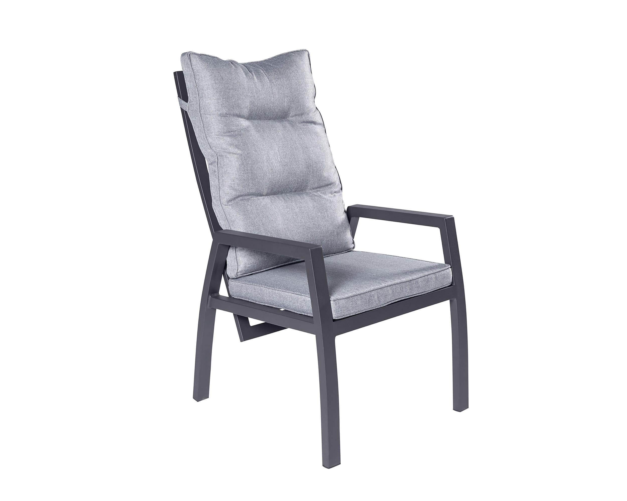 GARTENSTUHL Burundi 67x60x109 cm, Metall, Anthrazit - Anthrazit, Metall (67/109/60cm) - dasmöbelwerk