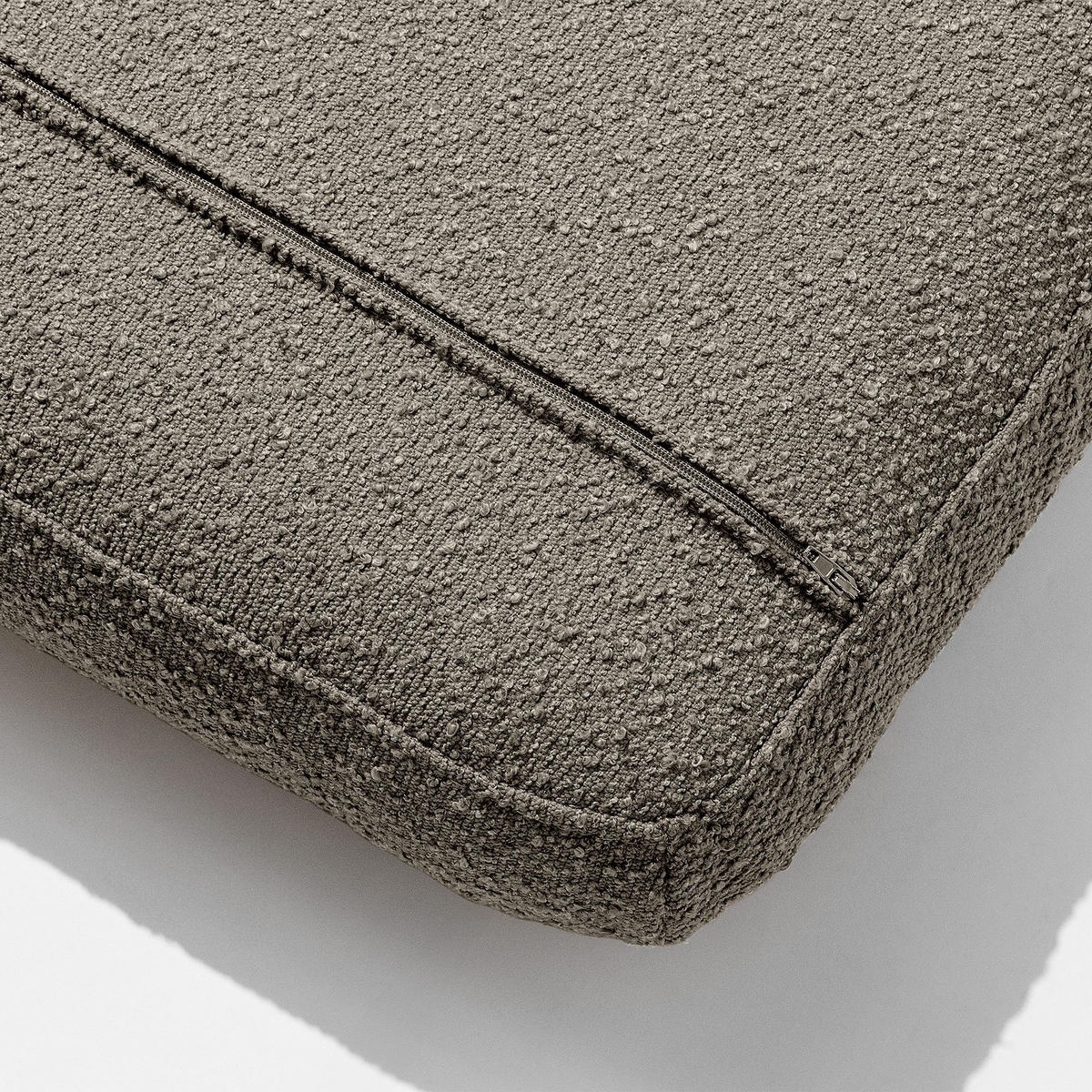 LOUNGESOFA ATREDA links - Grau, Holz/Textil (315/80/150cm) - KONSIMO®