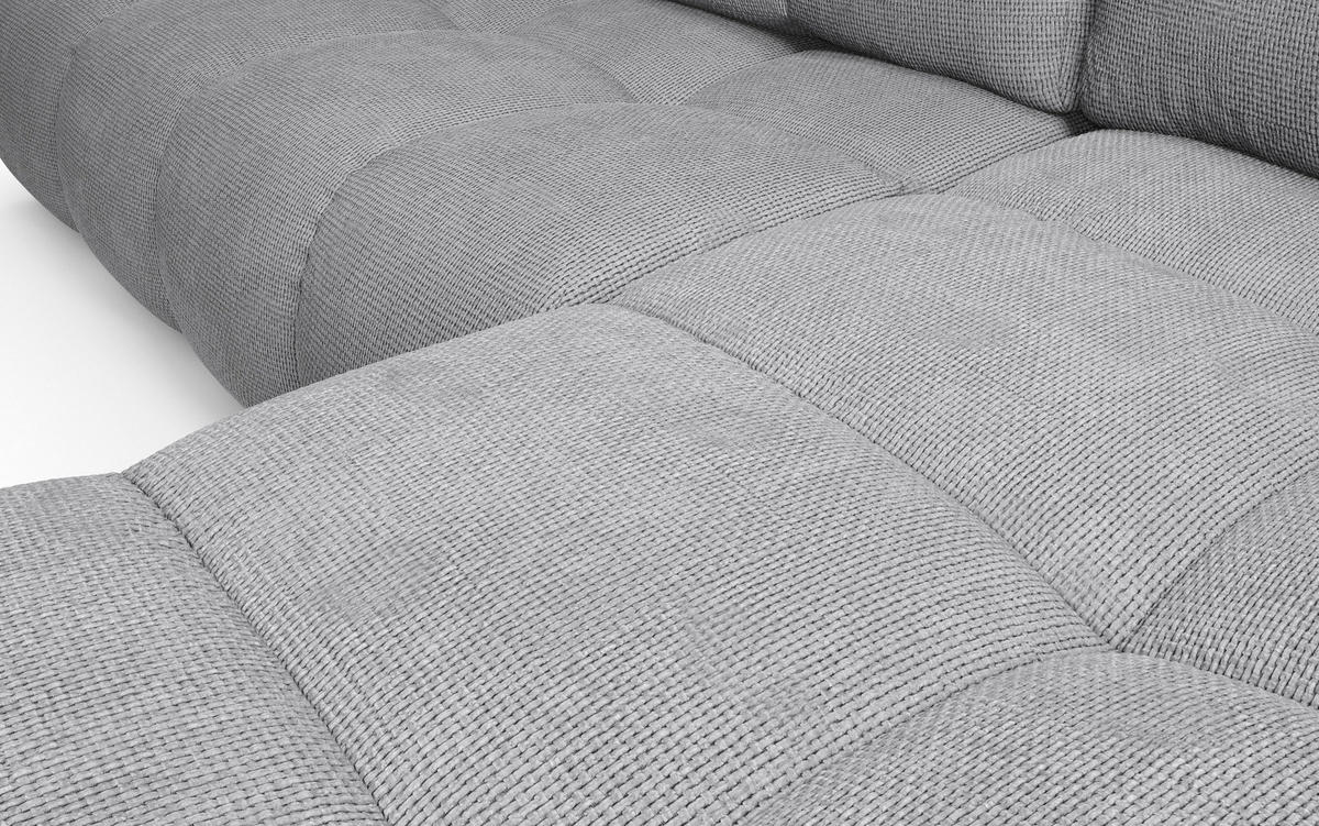 ECKSOFA DUCA R-S Grau Chenille mit Schlaffunktion - Grau, Holz (266.5/266.5cm) - MASSENO