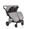 GESCHWISTERKINDERWAGEN TwinGo grau Getränkehalter, Fußabdeckung, Hinterradbremse - Grau, Textil/Metall (102/78/106cm) - Moni