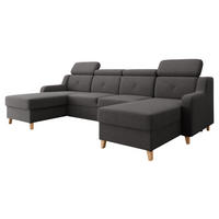 ECKSOFA Marbella U - Naturfarben/Grau, Holz/Textil (286/82/165cm) - MIRJAN24