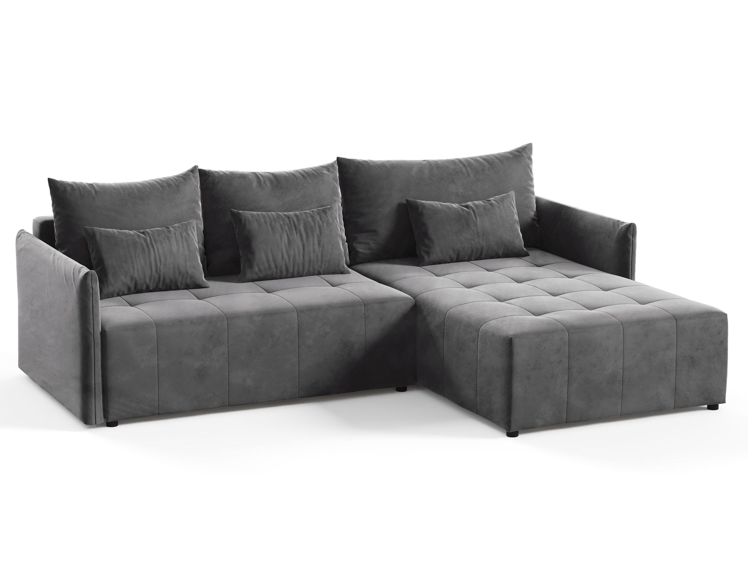 ECKSOFA Leno L - Grau, Holz/Textil (260/180cm) - Sofnet