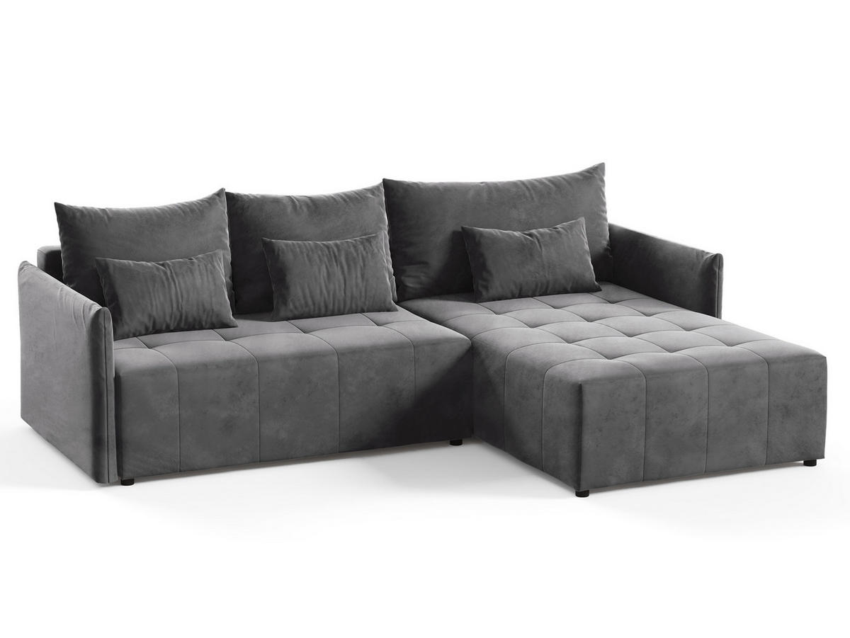ECKSOFA Leno L - Grau, Holz/Textil (260/180cm) - Sofnet